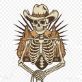 Skeleton Cowboy DTF Transfer design